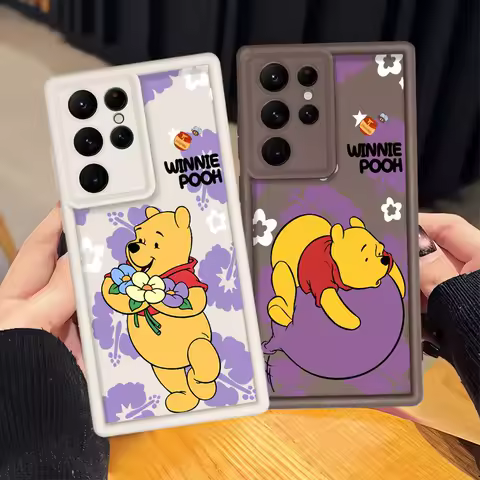Case for Samsung Galaxy S25 Ultra S25 S22 Note 20 Ultra S20 S23 Plus S24 FE S24 S23 S21 Soft TPU Disney Winnie The Pooh