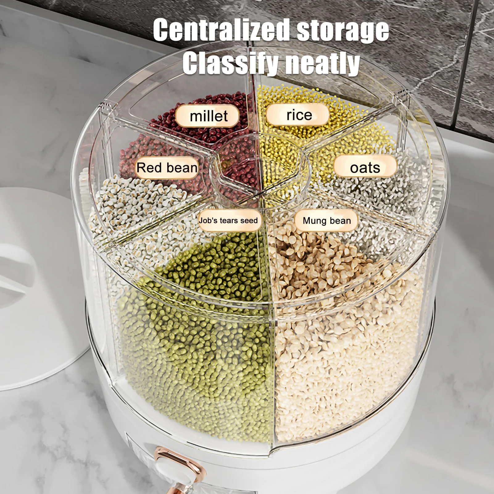 Large Household Rice Bucket Grain Storage Box Sealed Insect and Moisture Proof Rice Storage Box Rice Tank Food Storage