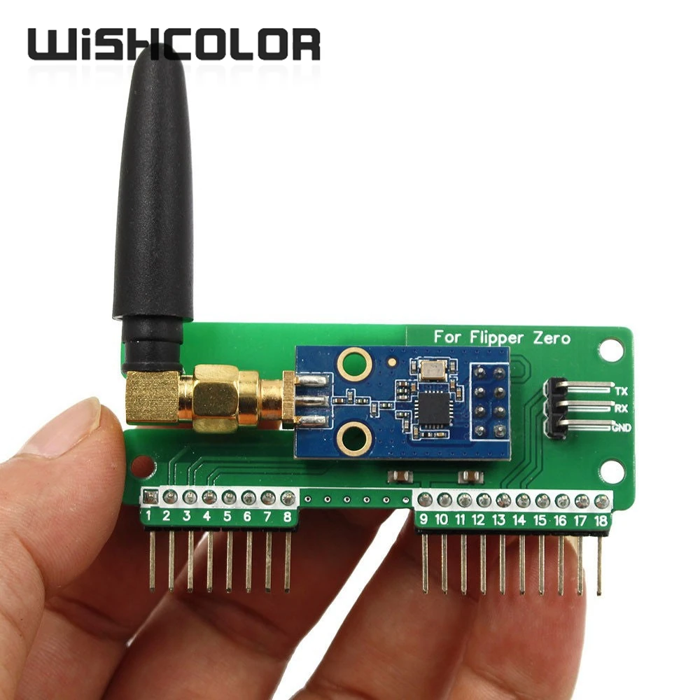 Wishcolor High Quality CC1101 Module External SubGhz 433MHz Transceiver Module with SMA Female Connector for Flipper Zero