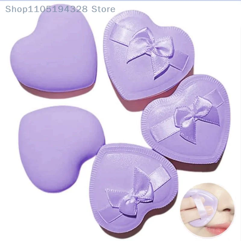 [MP]1/2/5pcs Reusable Dry Wet Dual Use Heart Shaped Makeup Sponge Puff Candy Puff Liquid Foundation Powder Cosmetic