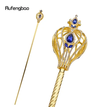 Varinhas de liga dourada para meninas, varinhas princesa azul, varinha de anjo infantil, fantasia de cosplay de casamento e festa de aniversário 91cm