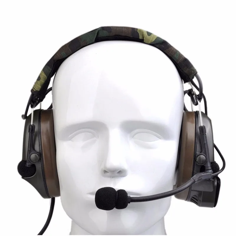 zComtac Headset noise reduction ear muff shooting active-volume hearing protector earplugs with PTT Z 054