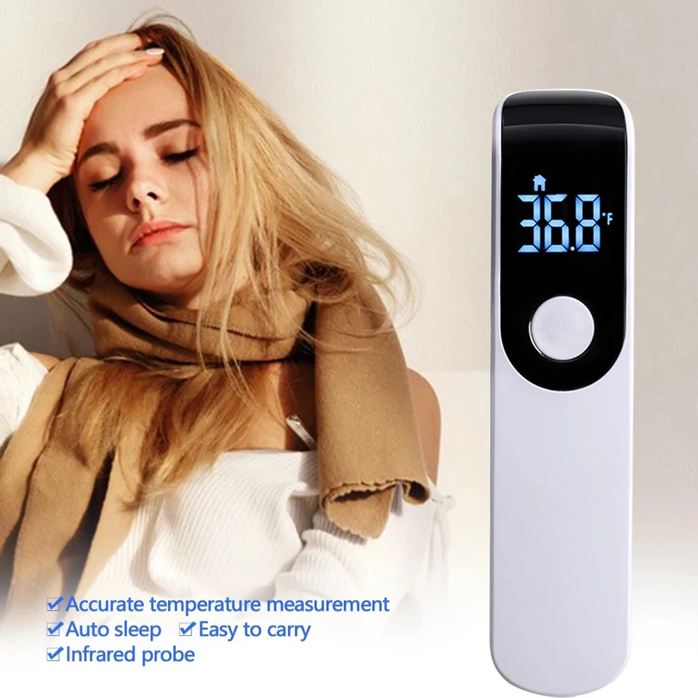 Portable Infrared Forehead Electronic Body Thermometer Mini Celsius Fahrenheit Non Contact Handheld For Child Adult Use