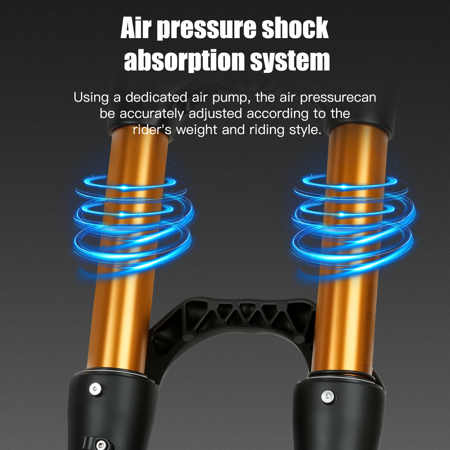 BOLANY 38mm Stanchion Bike Fork MTB Suspension Air Fork 27.5/29 inch 160mm Trave MTB Fork Damping Rebound Adjustable 15x110mm - view 3