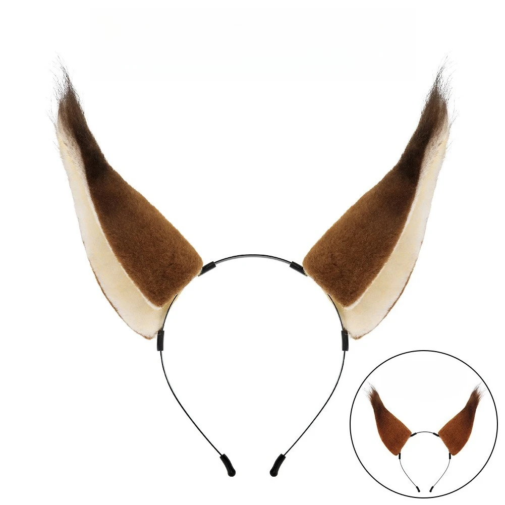 

Brown Squirrel Ears Plush Hair Hoop Girl Cosplay Costume Accessories Halloween Party Dress Up Props Comic Con Role Play Headwear