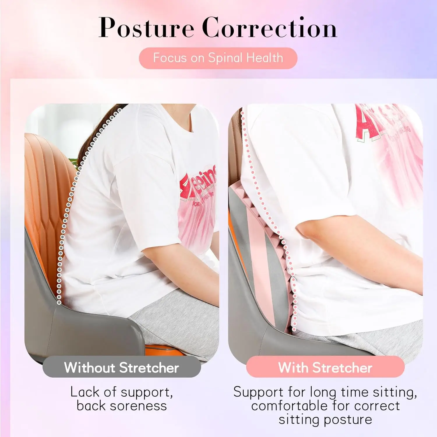 Lumbar Neck Traction Massage Pillow Hunchback Spine Correction Pad Back Stretch Relaxing Muscles Sports Fitness Protective Gear