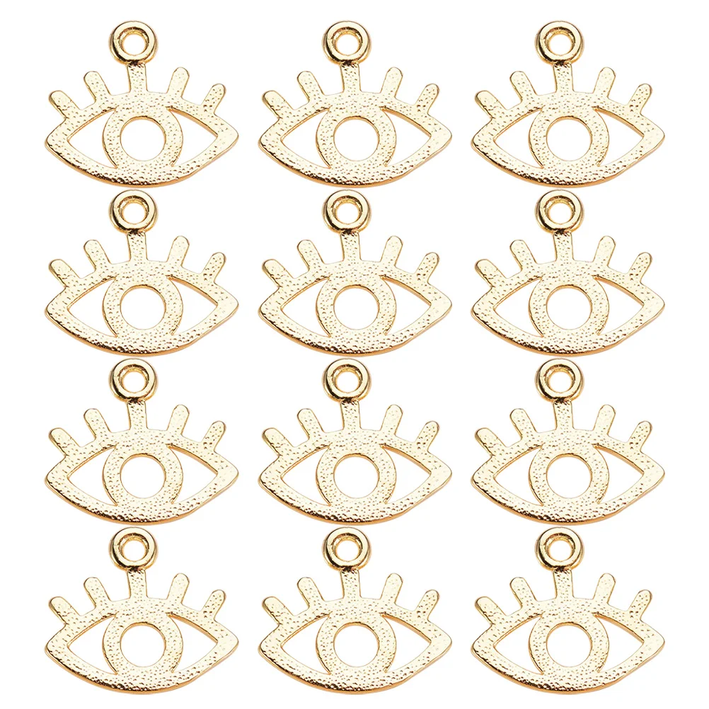 

20 Pcs Cutout Eye Pendant DIY Bracelet Pendants Necklace Charms Decorative Copper Shaped Earring Miss