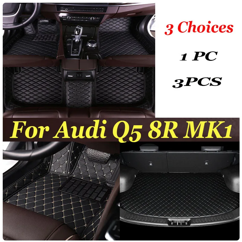 

Car Mats For Audi Q5 8R MK1 2009-2017 Luxury Leather Rug Durable Anti Dirt Carpet Auto Floor Mat Set Car Interior Accessories