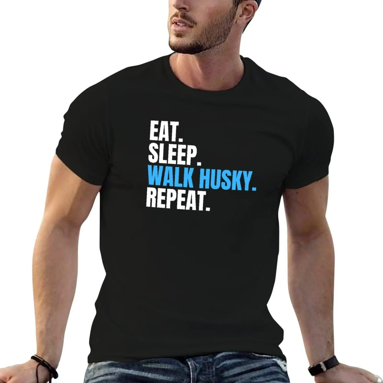 Siberian Husky Design For Sled Dog Lovers T-Shirt custom t shirt vintage graphic tee t shirts for men pack