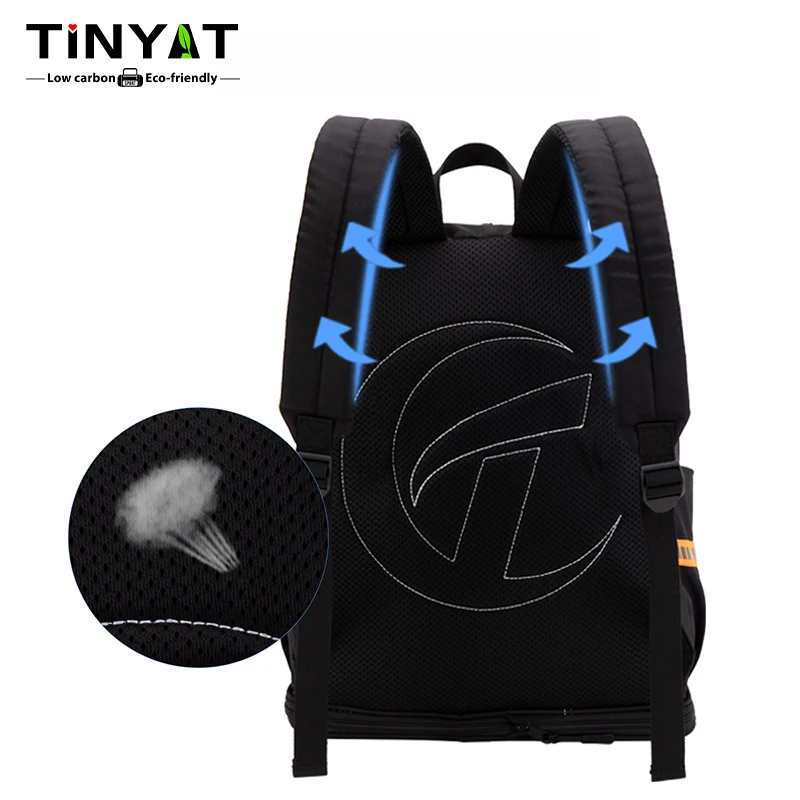 TINYAT Durable Casual Foldable Commute Schoolbags Fit 15.6 Inch Laptops With Multiple Pockets, Large Capacity Waterproof Outdoor