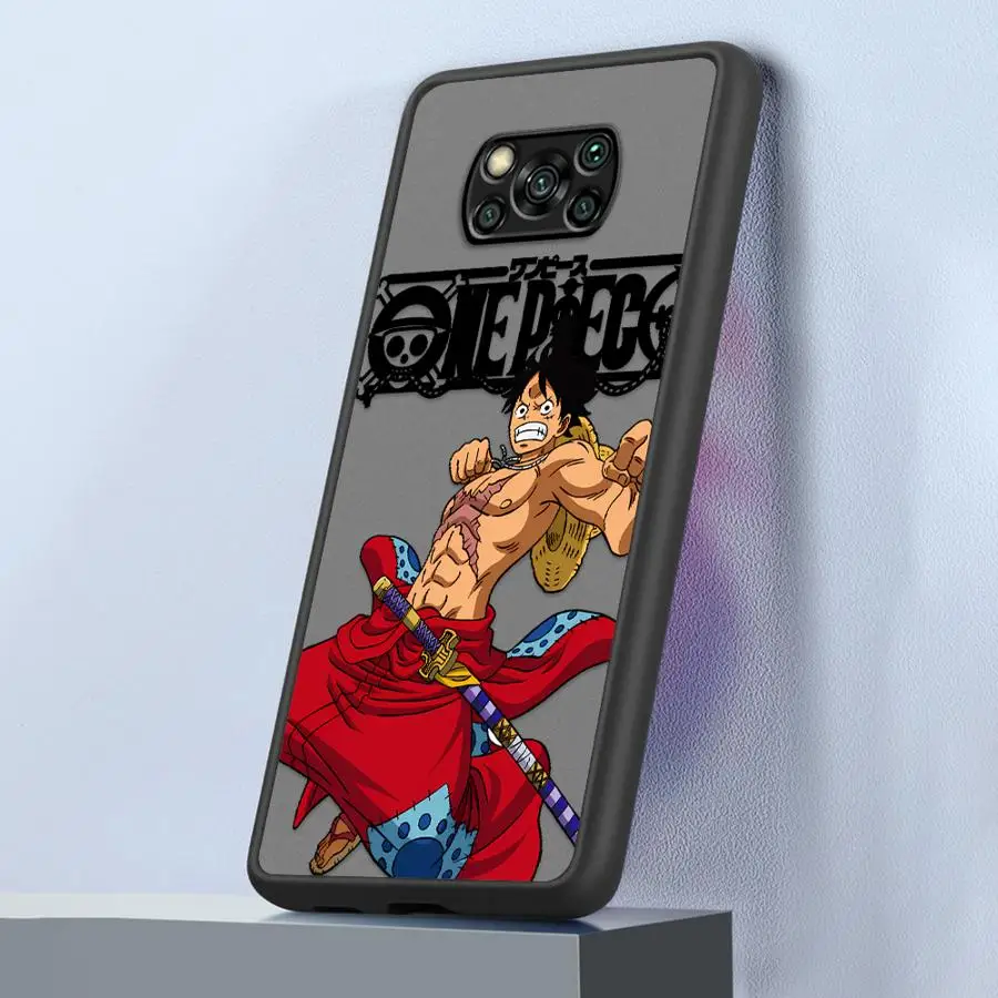 حافظة هاتف قطعة واحدة على شكل قرد د. لوفي لهاتف Xiaomi Poco X3 NFC X4NFC X5 X3 X4 Pro غطاء ناعم