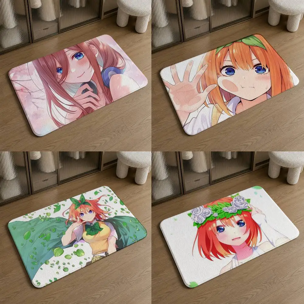 The Quintessential Quintuplets Romance Harem Anime  Pattern Soft Washable Non-Slip Doormat for Indoor and Outdoor Home Decor