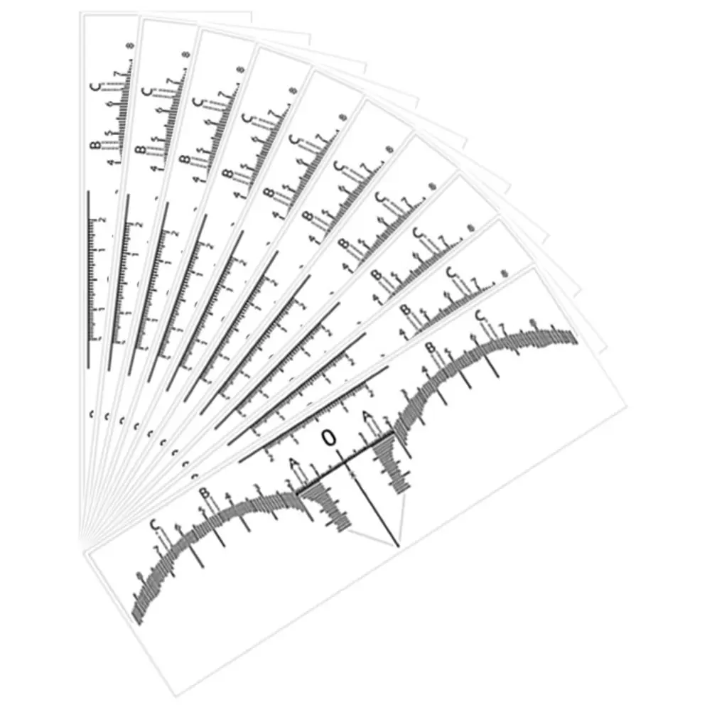 Lot de 10 pochoirs autocollants pour sourcils, conception de lignes prédécoupées, outil de mesure et de façonnage précis des sourcils, professionnel