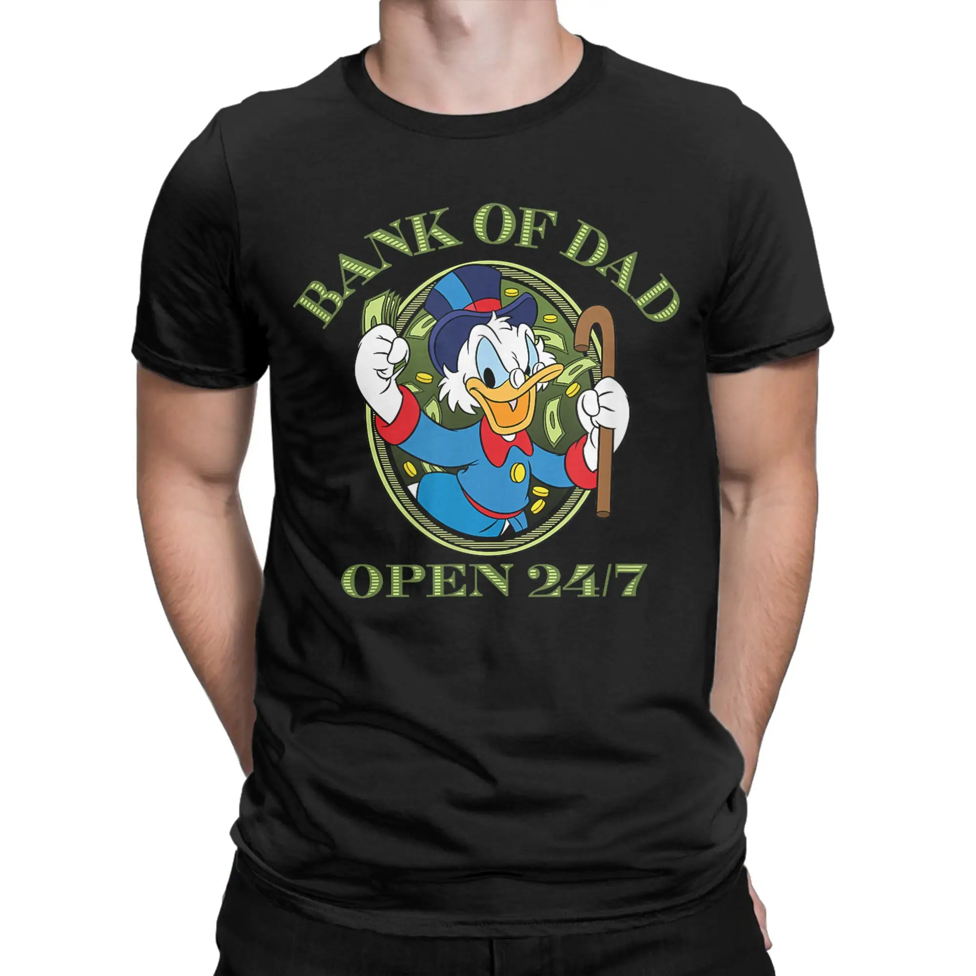 

Men DuckTales Bank of Dad Donald Duck T Shirt Cotton Clothes Awesome Short Sleeve Crew Neck Tees Plus Size T-Shirts