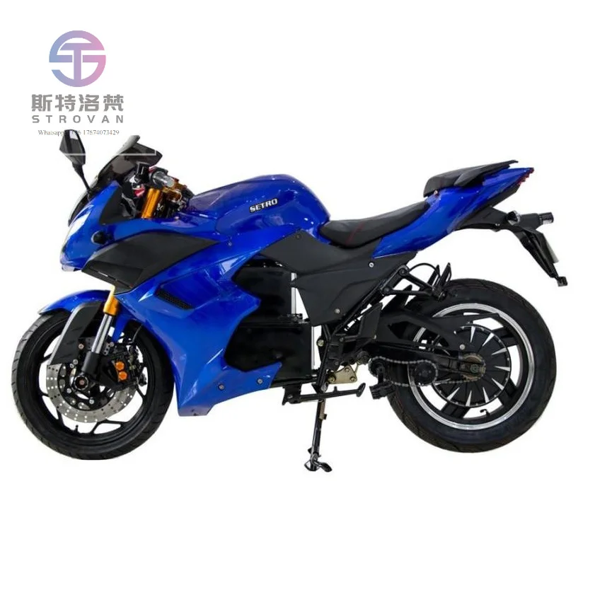 Vollwertiges Erwachsenen-Renn-E-Motorrad im Sportstil, Elektrisches Ninja-Bike Made in China mit 72V Bürstenlosem Motor
