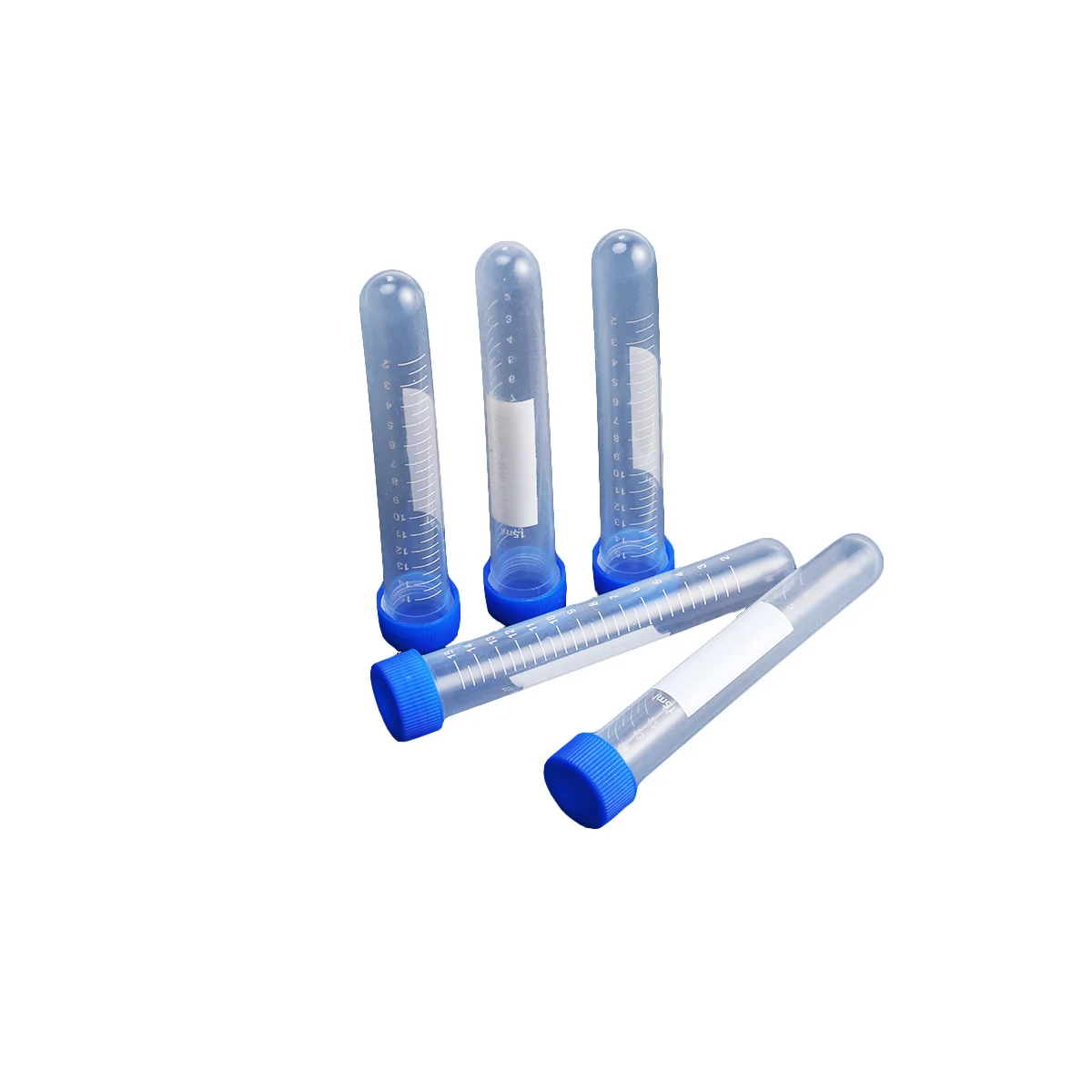 50 pcs 15Ml Centrifuge Tube Round Bottom Transparent Leak-Proof High-Speed Compatible Laboratory Supplies For Liquid Samples