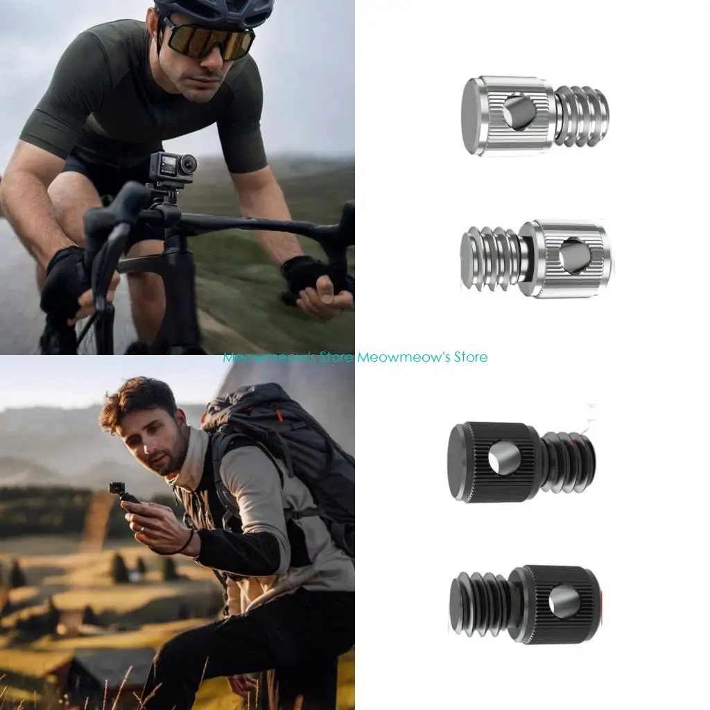 W91A 대부분의 액션 카메라 장치 용 나사 나사로 안티 슬립 금속 카메라 스트랩 커넥터 나사
