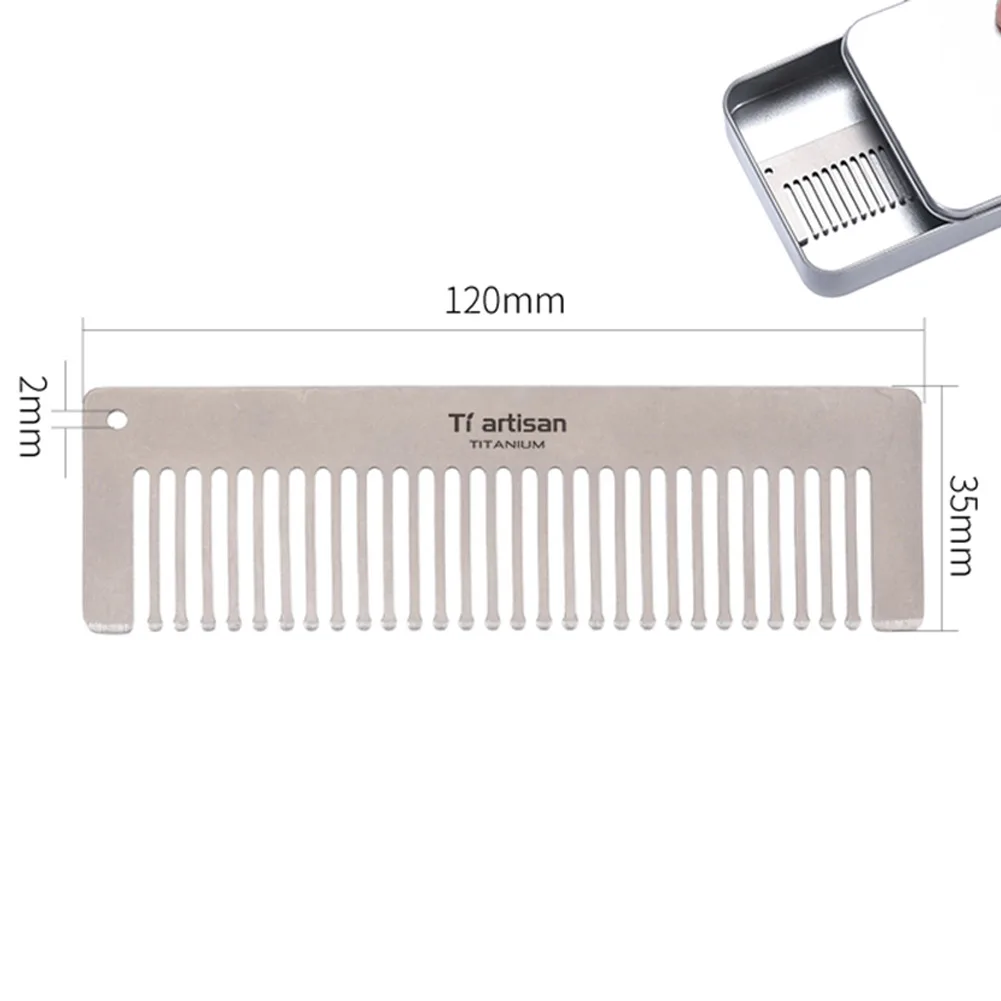 Pocket Comb Titanium Comb Anti-Static Compact Resistant Hair Beard High Strength Round And Polished Teeth Pocket
