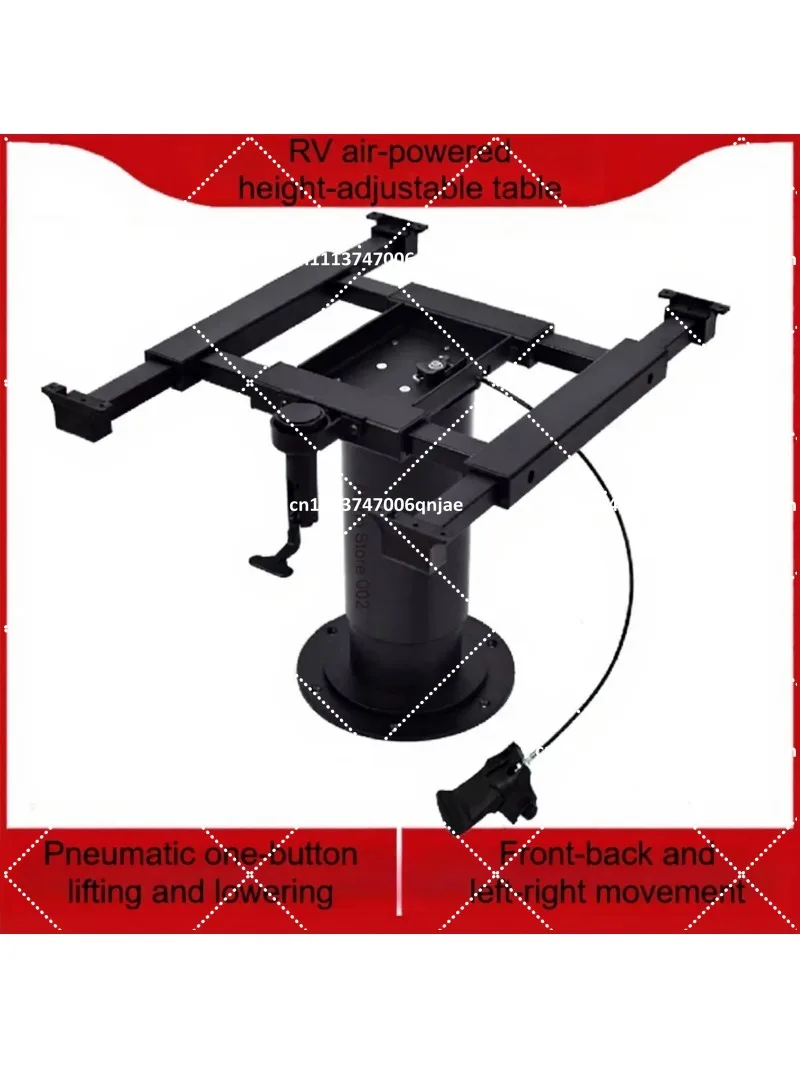 Adjustable Height Camping Table Legs 35-73cm Pneumatic Lift Foldable Outdoor Picnic Desk Support