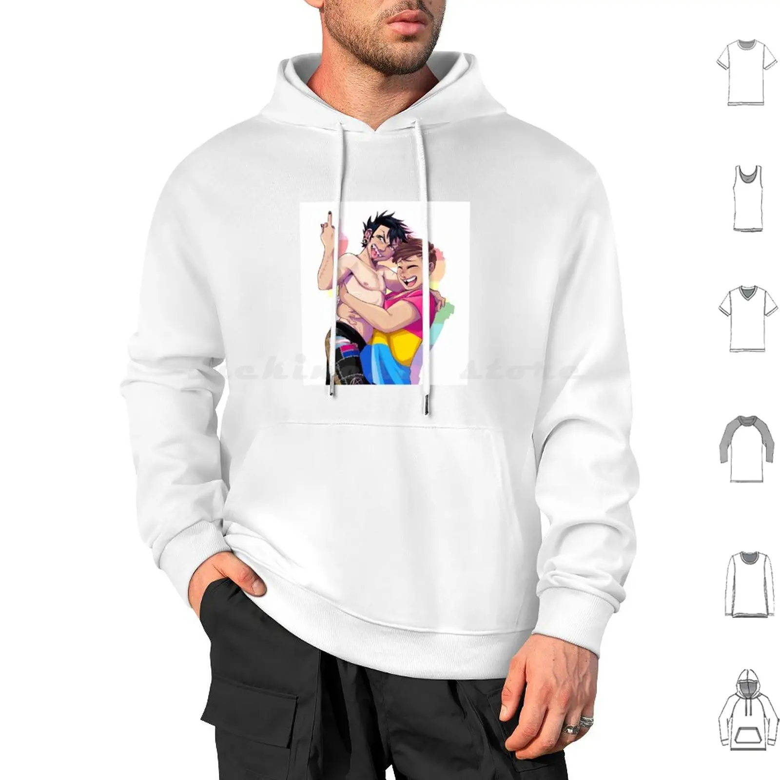 

Buddyshipping Pride Art Hoodie cotton Long Sleeve Dan Vs Buddyshipping Pride