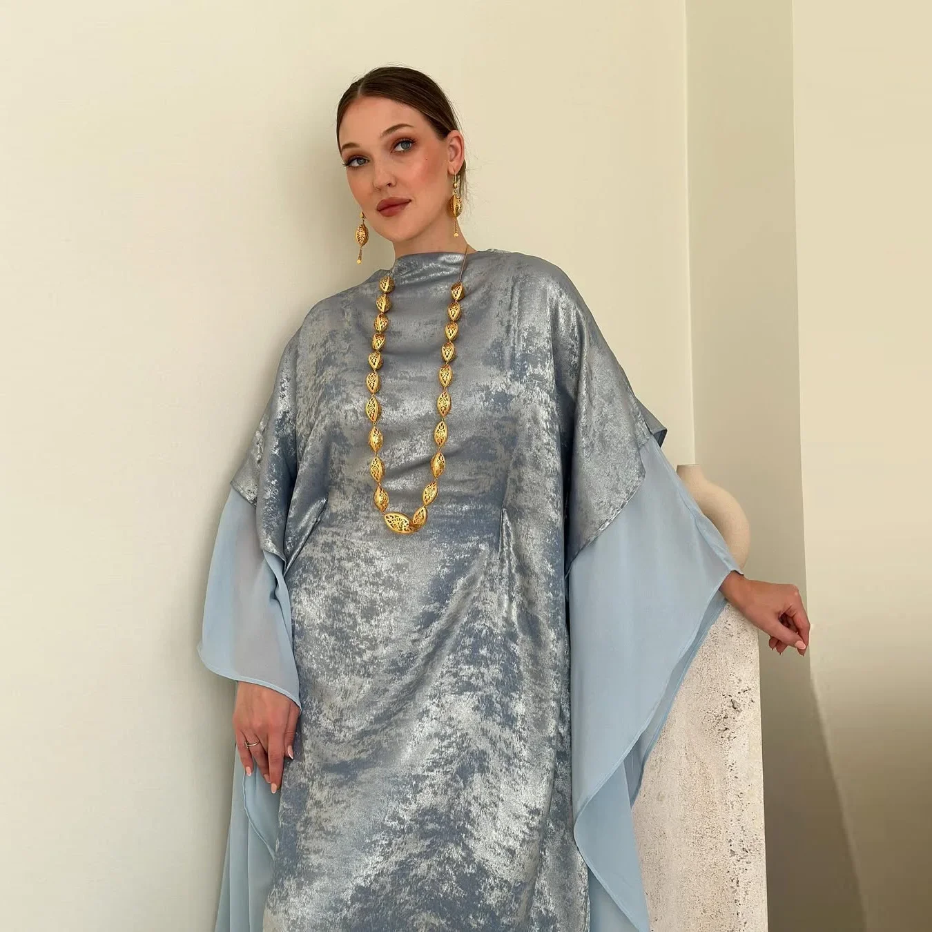

Middle Eastern Abaya Dubai Kaftan Women Muslim Dress Eid Djellaba Turkey Robe Morocco Femme Musulmane Vestidos Caftan Jalabiya