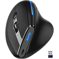 Jomaa 2.4G Wireless Vertical Mouse Rechargeable Ergonomic Mice Computer USB Gaming Mouse With 3 Adjustable DPI