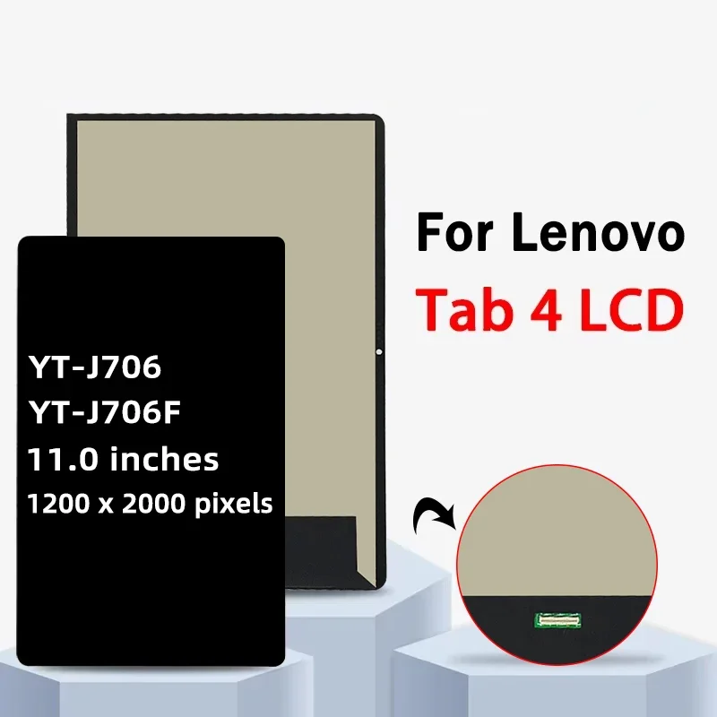 

100% Tested J706 Display For Lenovo Yoga Tab 11 YT-J706F YT-J706X YT-J706 J706M Touch Screen LCD Display Assembly
