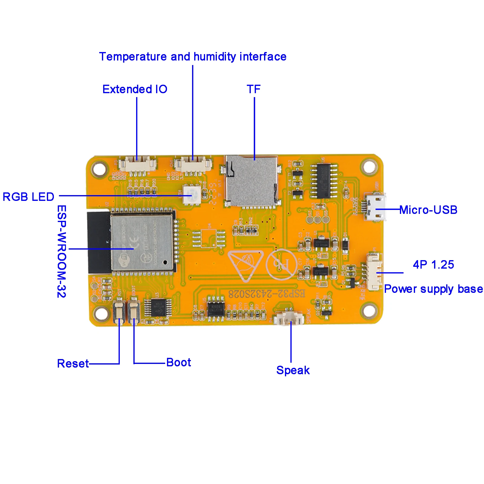 RCmall 2.8'' ESP32 Module ESP32-2432S028R 240*320 Smart Display Screen 2.8inch LCD TFT Module ILI9341 Driver