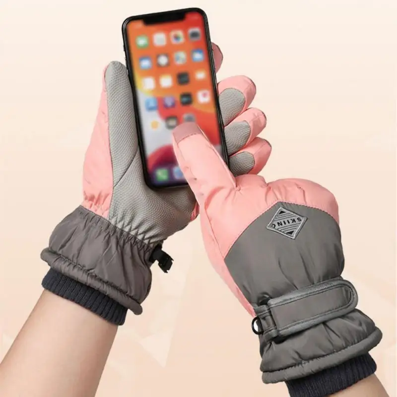 Guantes de esquí Invierno Touchscreen Cálido Hombres Mujeres Bicicleta Gimnasio Conducción Motocicleta Impermeable Térmico Antideslizante Guantes de Ciclismo 한