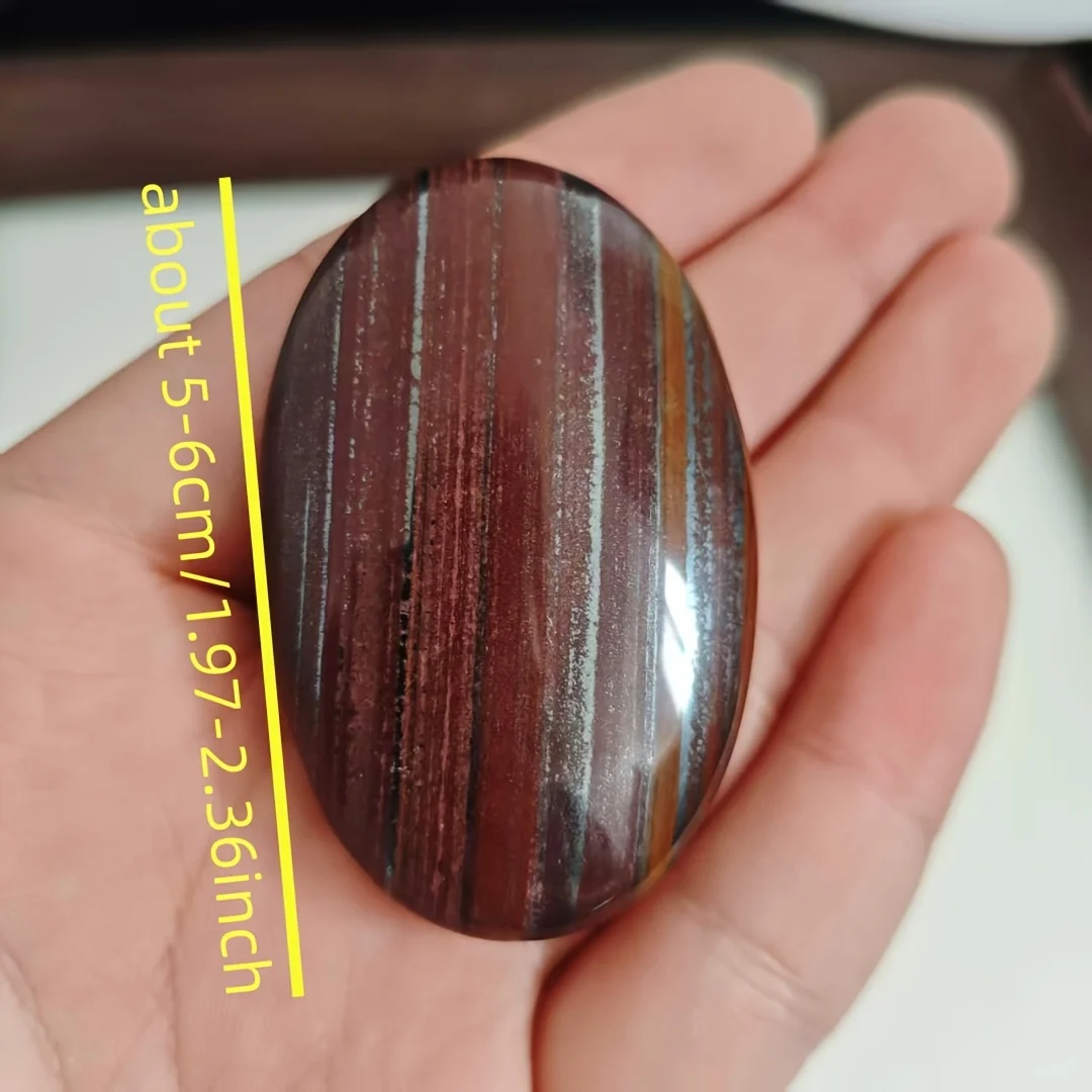Red Tigers Eye Palm Stone, Tiger Iron Palm Stone, Exquisite smooth brown home decorative stones, Palm stone ornaments