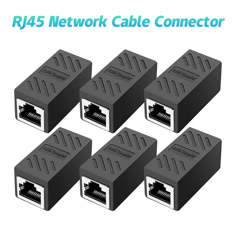 1/5/10/20Pcs RJ45 Coupler Ethernet Cable RJ45 Adapter Connector Cat7 Cat6 Cat5e Ethernet Cable Extender Adapter Female to Female