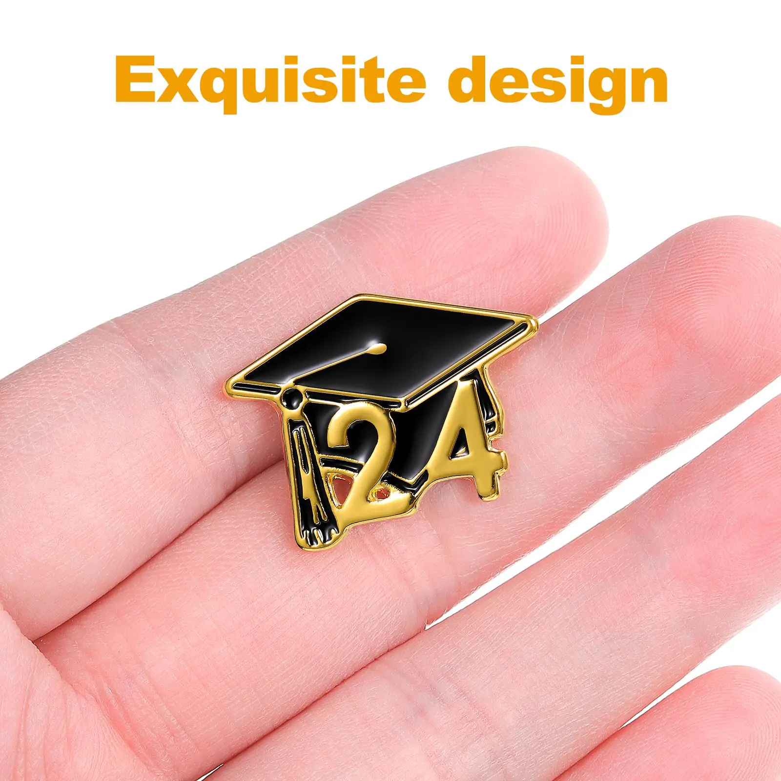 5pcs Graduation Brooches Metal Brooches 2024 Graduation Cap Lapel Pin Clothes Brooch Pins for Suit Uniform