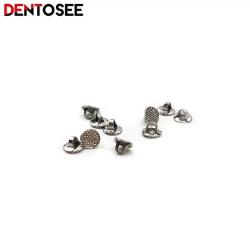 Imagen 2 del producto 10 unids/pack lengua Dental hebilla lateral malla de ortodoncia botones linguales conexión perforada inferior consumibles de ortodoncia