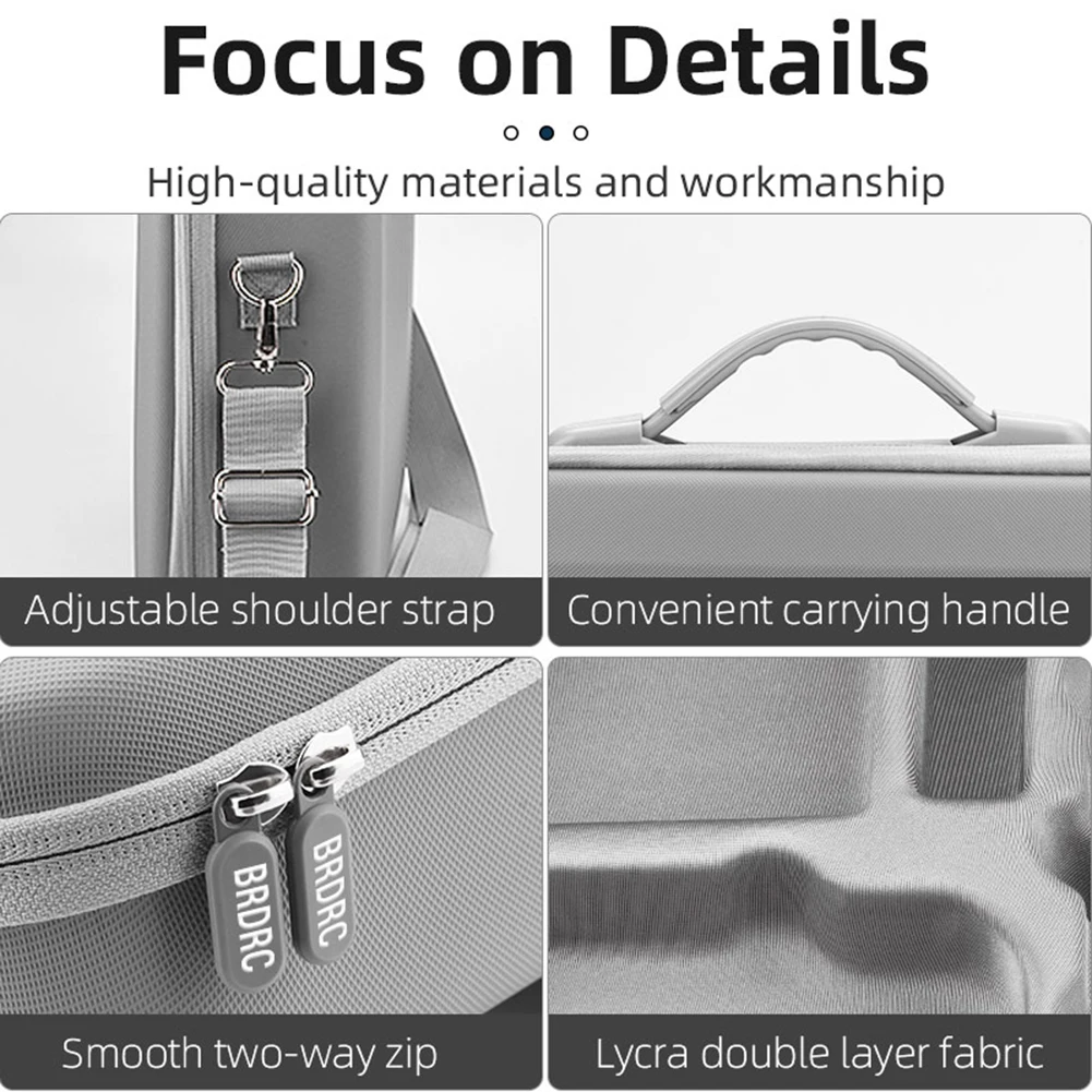 حقيبة حمل للسفر ذات قشرة صلبة ، جلد صناعي ، حقيبة كتف بدون طيار مقاومة للصدأ ، مقاومة للماء ، حقيبة سفر محمولة لـ DJI Mini 4 Pro