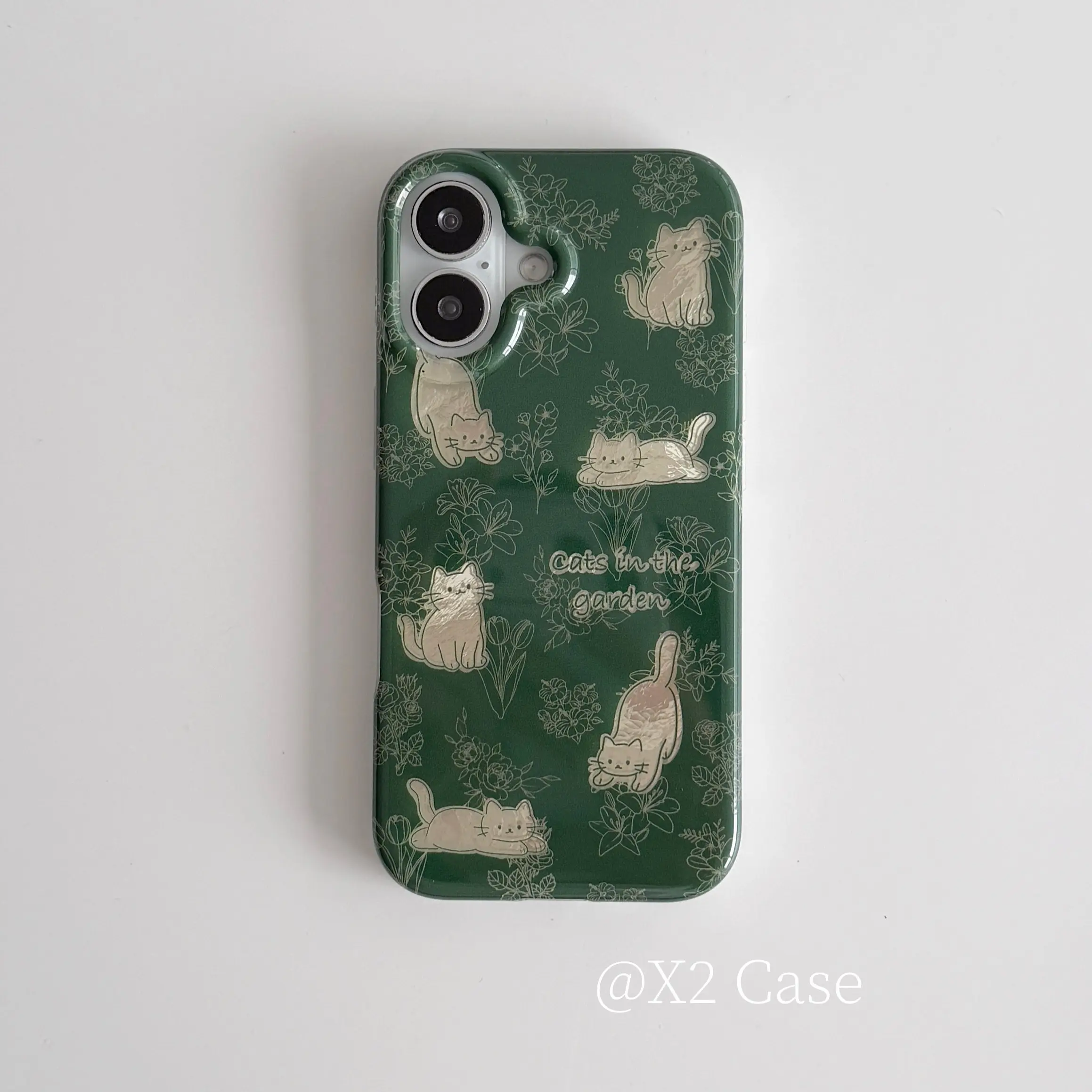Phone Cases Green - Capa de Telefone Brilhante com Estampa