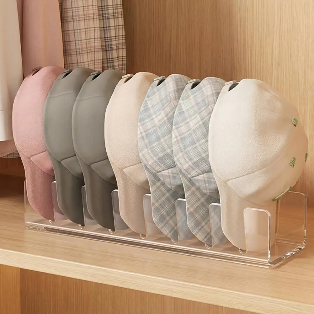 Clear Acrylic Hat Display Stand, Desktop Baseball Cap Organizer Rack, Hat Storage Display Holder