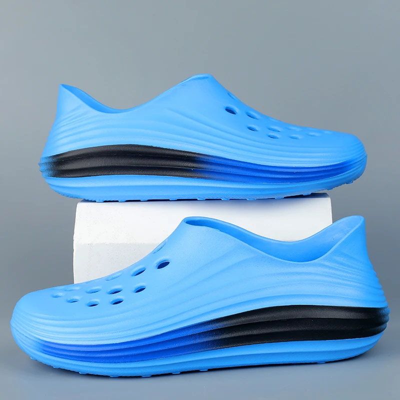 

Дышащие резиновые сандалии, мужская садовая обувь, сабо, летняя обувь, пляжные сандалии с закрытым носком, легкие и мягкие