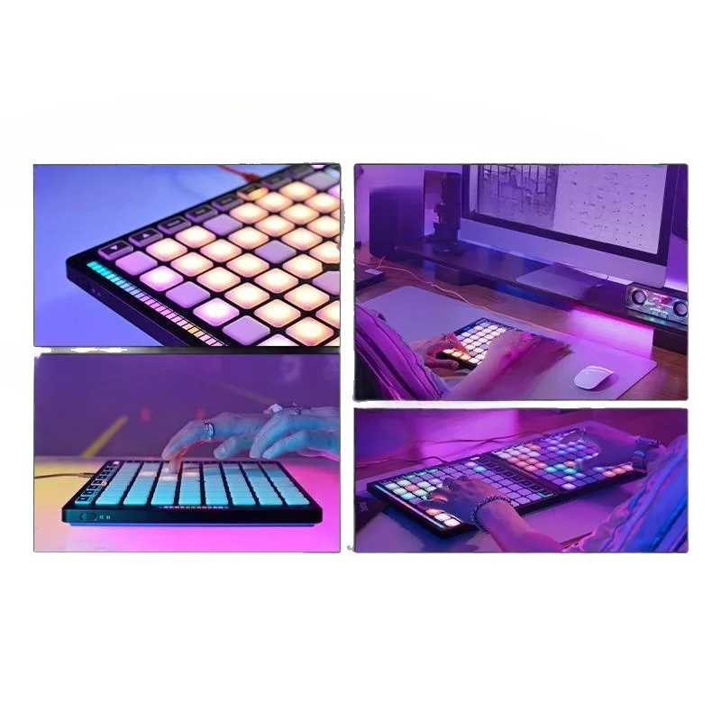64-Key MIDI Percussion Pad Controller Stage Mixer Professional Arranger Synthesis Bluetooth view 5