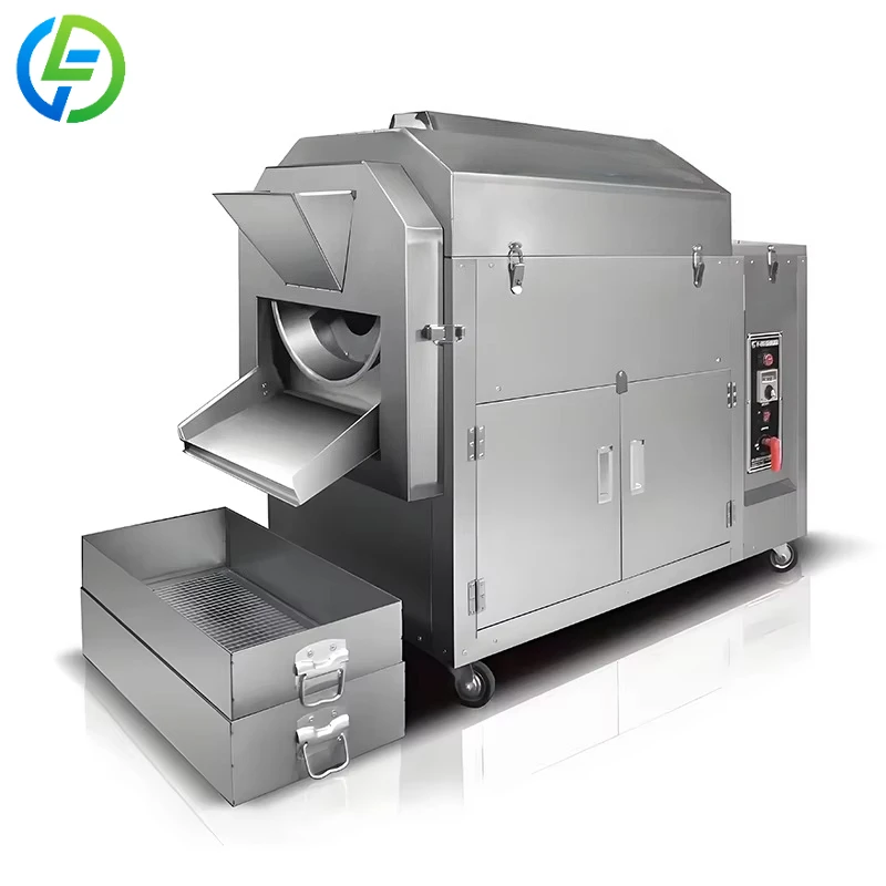 

Customized Commercial Nut Roaster Machine Automatic Peanut Cashew Almond Roasting Machine For Nut Seed Snacks Food Processing