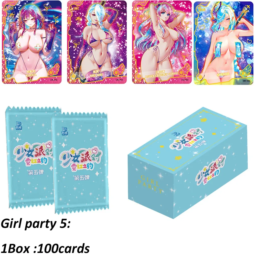 New Goddess Story Maiden Party 5 SEX LSP Cards Anime Sexy Game Girl Swimsuit Bikini Feast Booster Box Toys Hobbies Birthday gift