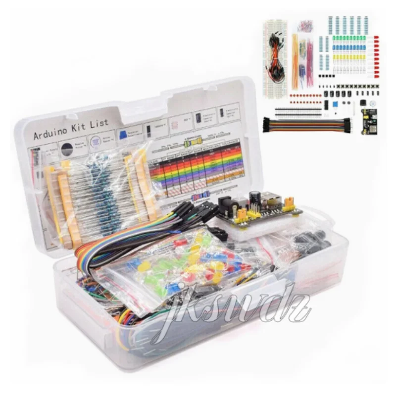 

Electronic Components Electrolytic Capacitor Resistor led 830 Hole Breadboard Kit MB-102 for UNO R Component Pack Beginner Start