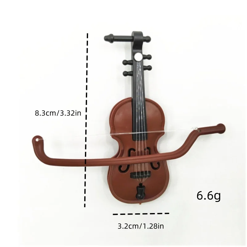 ไวโอลินไม้ขนาด 1/12 สำหรับบ้านตุ๊กตา พร้อมกล่องและขาตั้ง  1-10 ชิ้น ของเล่นดนตรี DIY  อุปกรณ์ตกแต่งบ้านตุ๊กตา