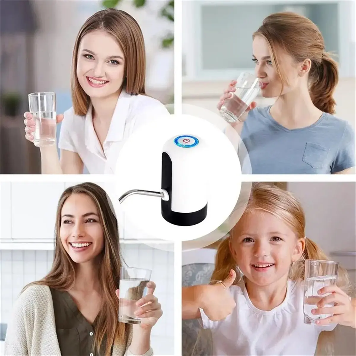 newT77 White/Black Water Bottle Pump USB Charging Auto Switch Drinking Dispenser Charging One Click Auto Switch Drink Pump