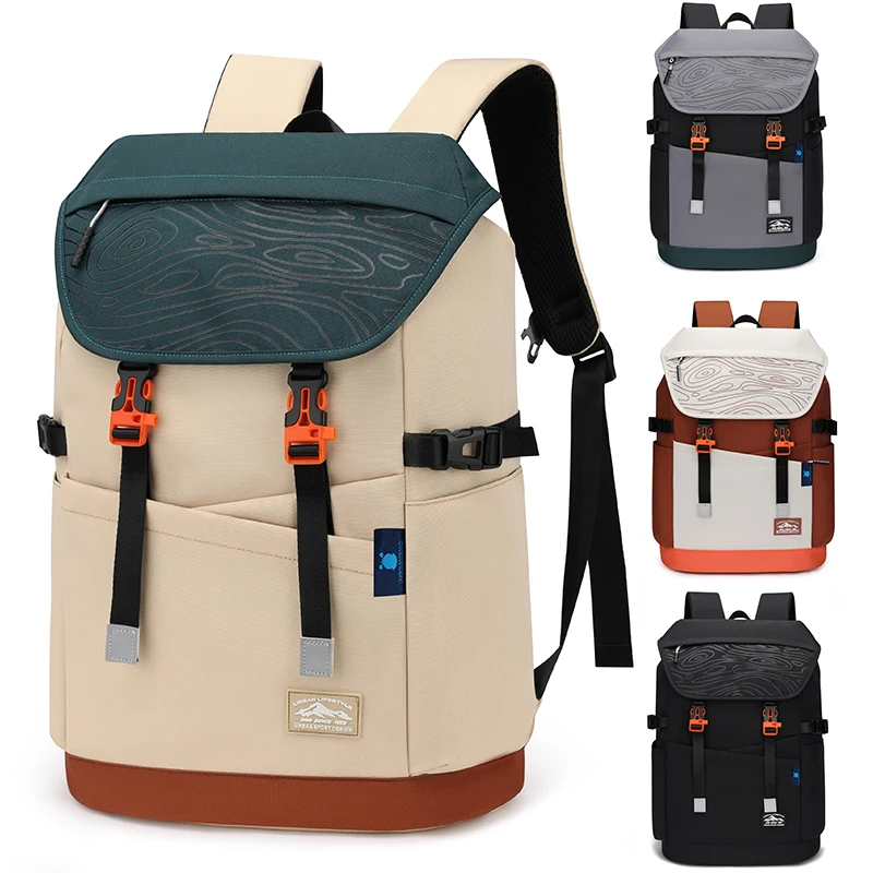 

New large capacity backpack, multifunctional men's backpack, leisure travel bag, college student trendy business computer backpa