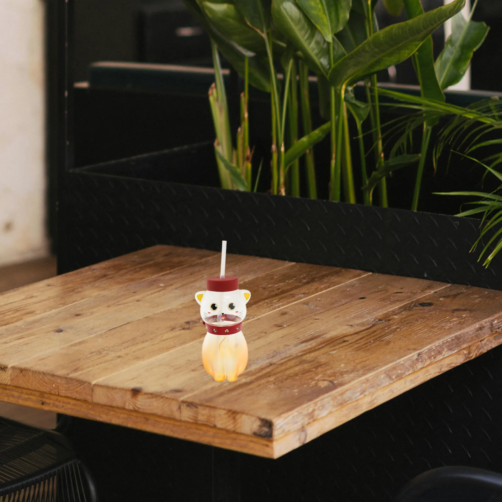 

Детская очаровательная стеклянная бутылка для воды в форме кролика с соломинкой, герметичным горлышком, легкая, портативная, для путешествий, дома, офиса, с термоизоляцией