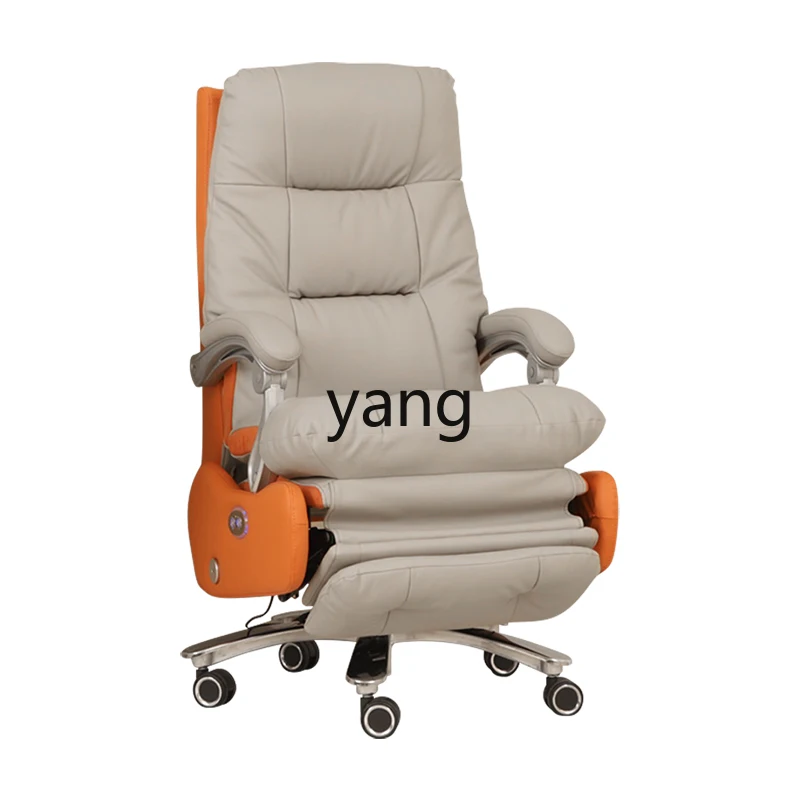 

yhm Reclining Comfortable Long Sitting Genuine Leather Computer Seat Office Chair