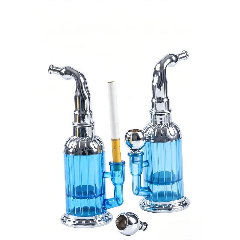 Reduce Tar Portable Smoke Pipe Recyclable Detachable Hookah Water Pipe Healthy Hot Sale Smoking Bottle High Quality Smoking Tool