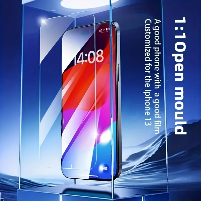 

2Pack Tempered Glass Screen Protector for iPhone 16 17 Pro Max 16E 15 14 13 12 11 Pro Max XR XS Max Easy One-Click Installation