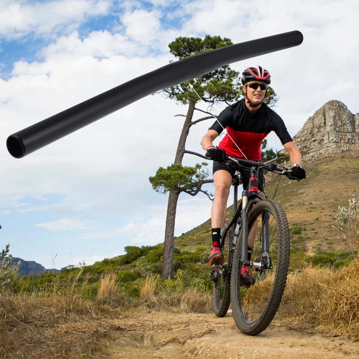 

Aluminum Alloy Handlebar for Bikes Mountain Bike Straight Bar Flat Handlebar Strait Bicycle Easy Installation