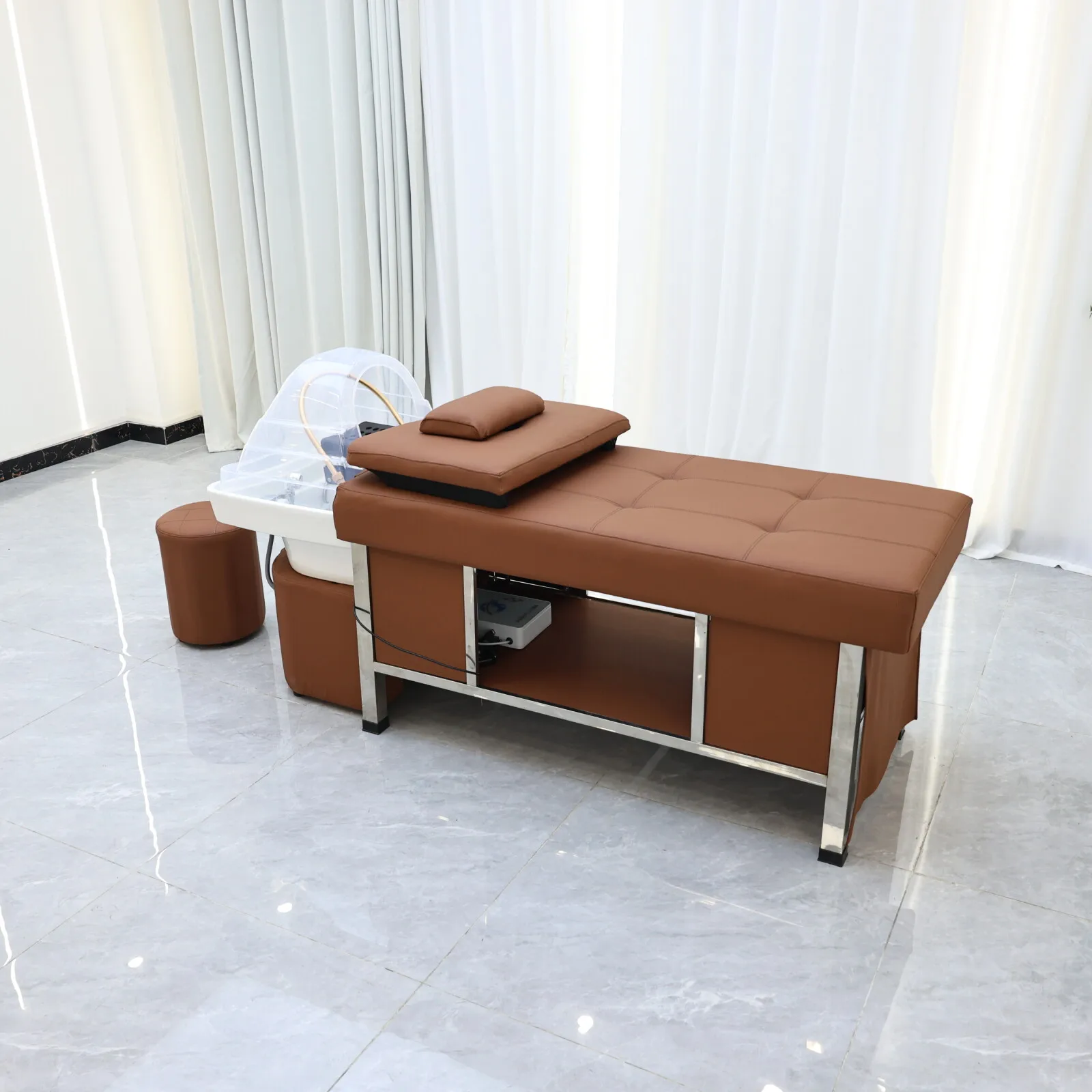 Head SPA Massage Shampoo Beds,Hair Wash & Head Therapy Bed, Thai Massage Table, Wholesale of Salon Furniture Customized Business